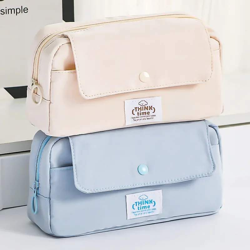 Tempat Pensil Transparan dengan Kapasitas Besar, Tas Alat Tulis Multifungsi, Desain Baru Meirad, Ideal untuk Penyimpanan