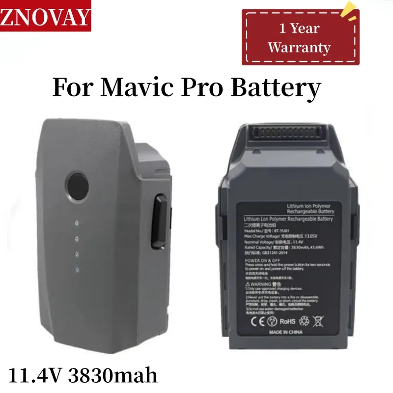 

For Mavic Pro Intelligent Flight Battery For Mavic Pro UAV Replacement Accessories 3830mah 11.4v Flight Time 27Minutes