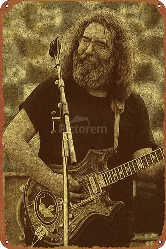 1p,Jerry Garcia Retro Vintage 2 Game Poster - Perfect Wall Decor for Bars, Clubs, Man Caves, Living Rooms, Kitchens, Garages, Ba