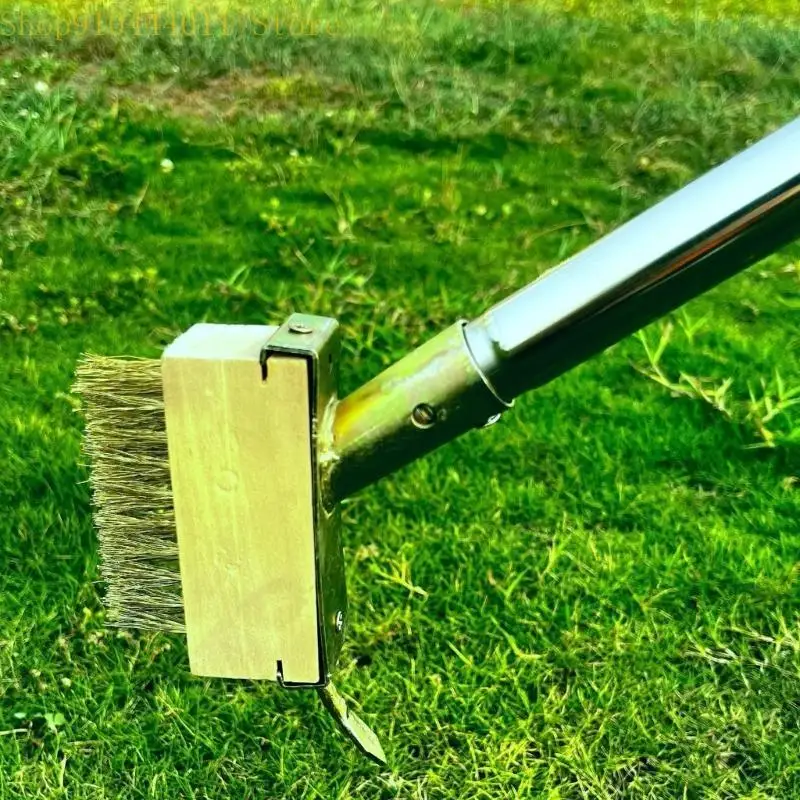 

28GF Stainless Steel Brush with Long Handle for Garden and Patio Cleaning