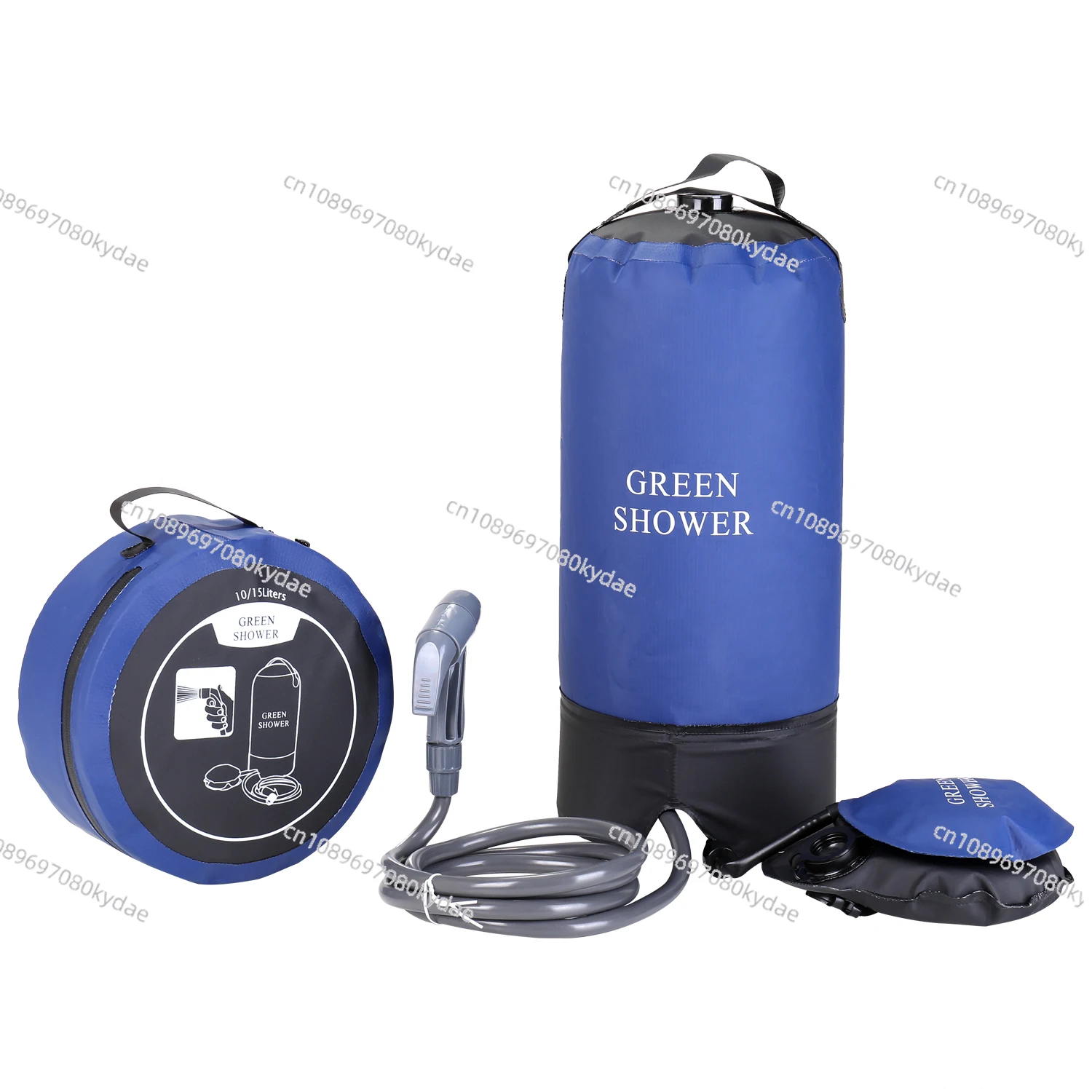 PVC Pressure Shower with Foot Pump Pressure Shower Water Bag Lightweight Shower  For Outdoors Beach Camping Hiking Bathing