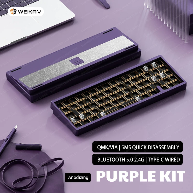Weikav Lucky65 V3 NUT65 ワイヤレスアルミメカニカルキーボードキット