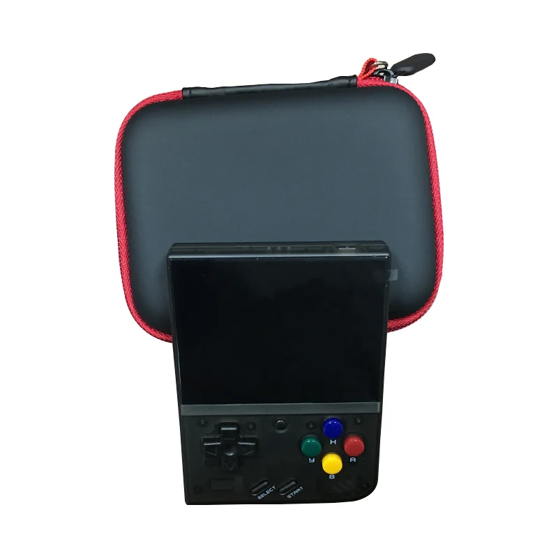 Miyoo Mini Plus 3.5인치 스크린 휴대용 비디오 게임 콘솔의 Tolex 가방 Waterproor 휴대용 미니 케이스 블랙 버전 레드 지퍼