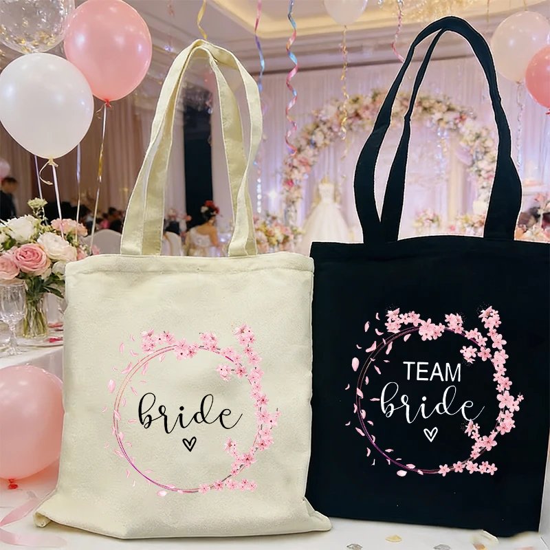 Reusable Canvas Tote Bag, Cherry Blossom 