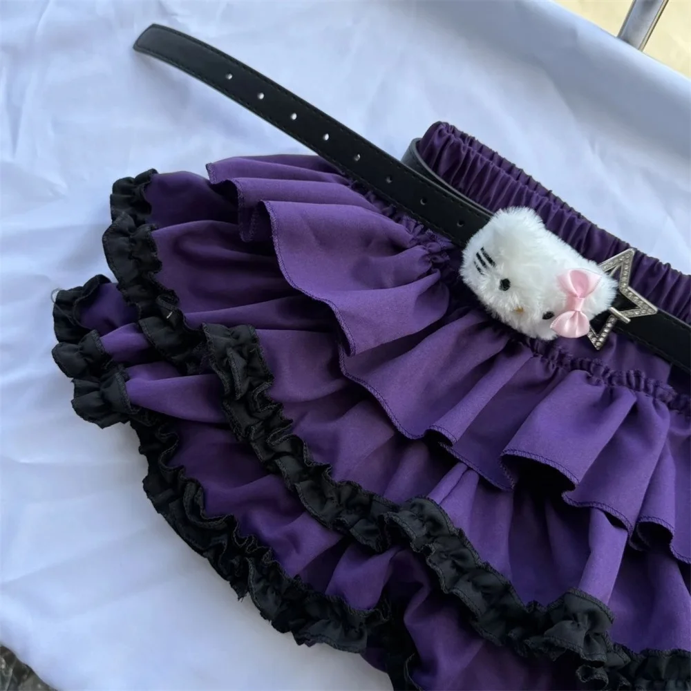 Y2k Spicy Girl Subculture Punk Girl Anti Exposure Half Length Skirt Harajuku Style Trend Pumpkin Short Skirt Cake Puff Skirt