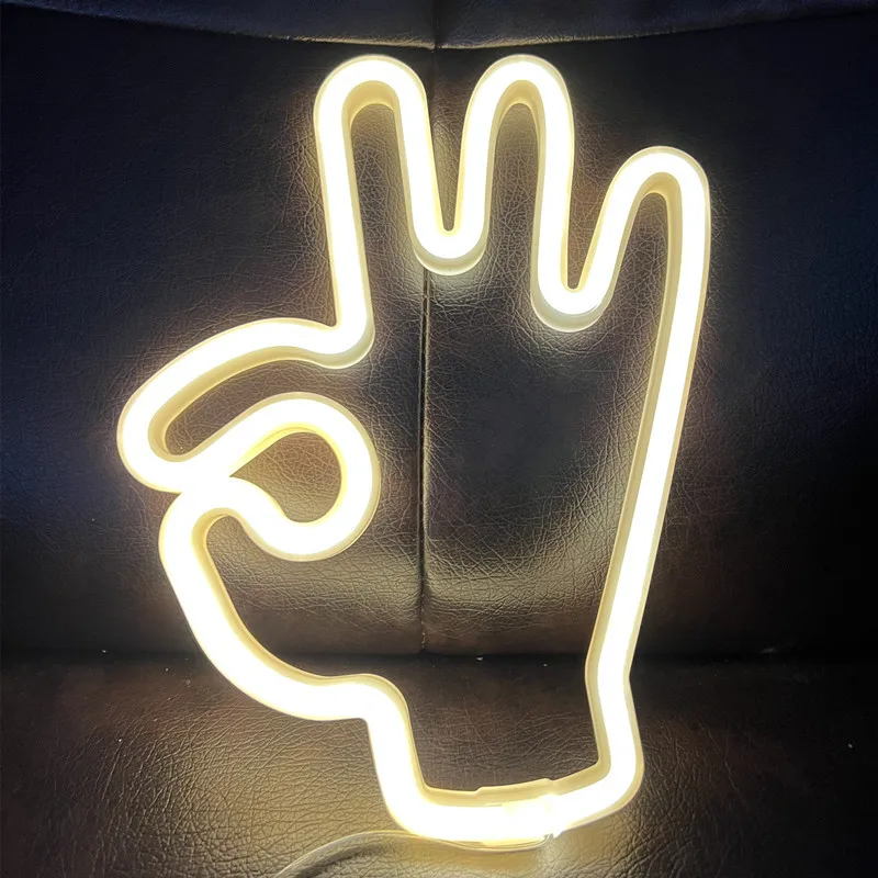 Apple Neon Sign Lights USB/Battery Powered LED Light for Room Decoration Gift Night Light Party Holiday LED Indoor Decor N131