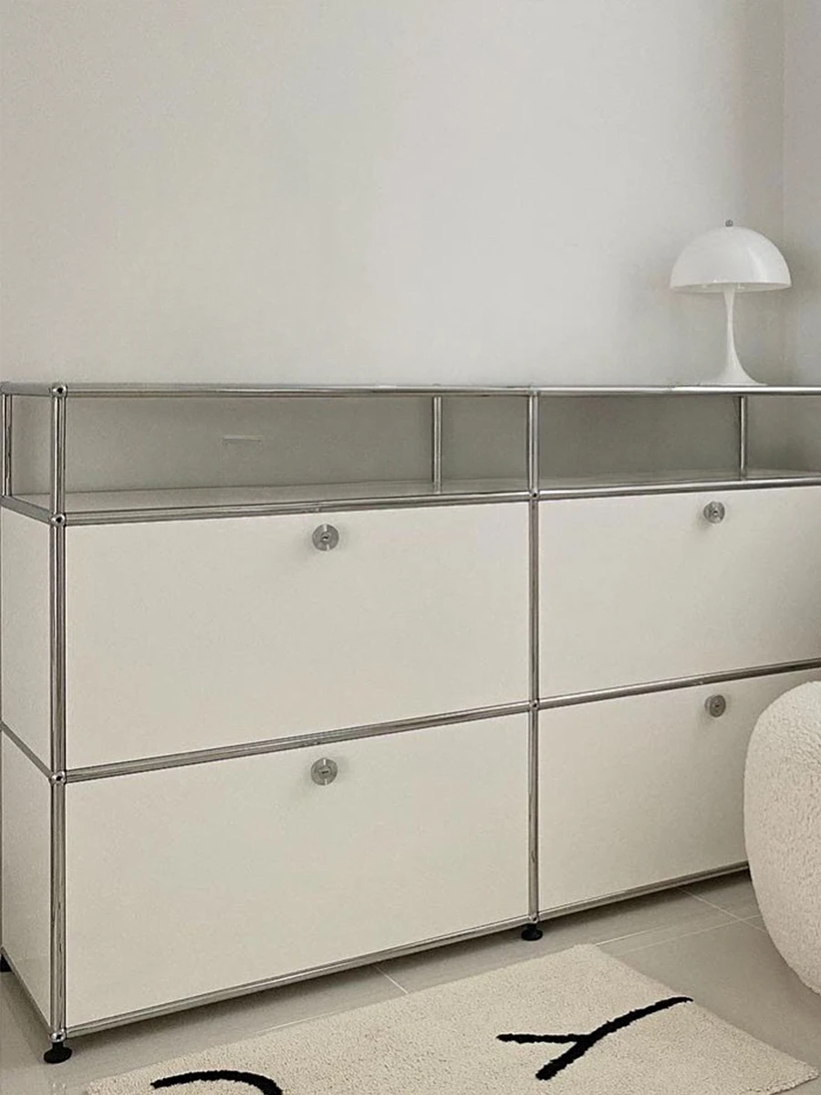 

Stainless steel side cabinet household living room cabinet