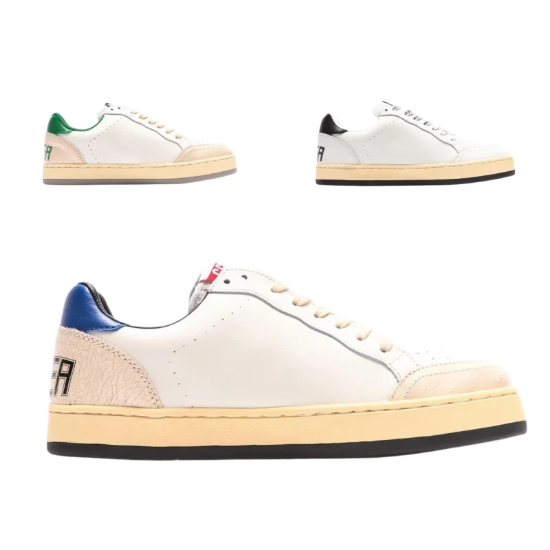 

Men's and women's identical retro leather casual sports shoes, featuring decorative elements and color-matched heel decorations.