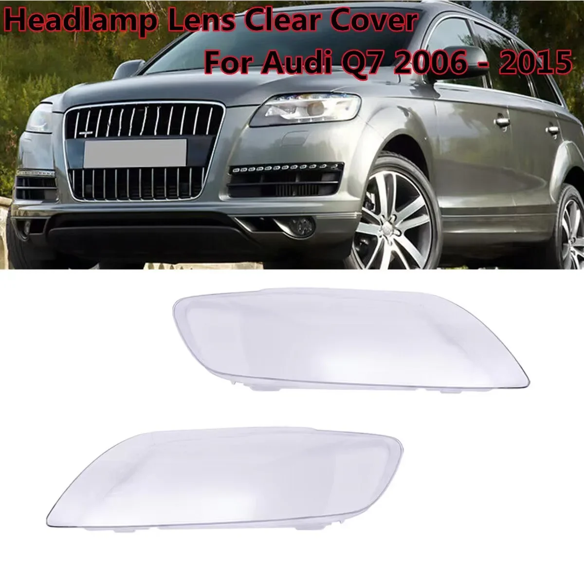 

Car Front Headlight Cover For Audi Q7 2006-2015 Headlamp Lampshade Lampcover Head Lamp Light Covers Lens Shell 4L0941029