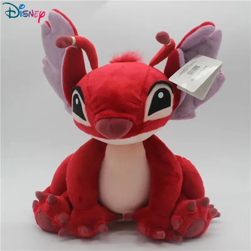 Disney Stuffed Plush  Lilo & Stitch 28cm Anime Red Soft Plush Toy Cute Pillow Doll Children Birthday Gift Room Car Decoration