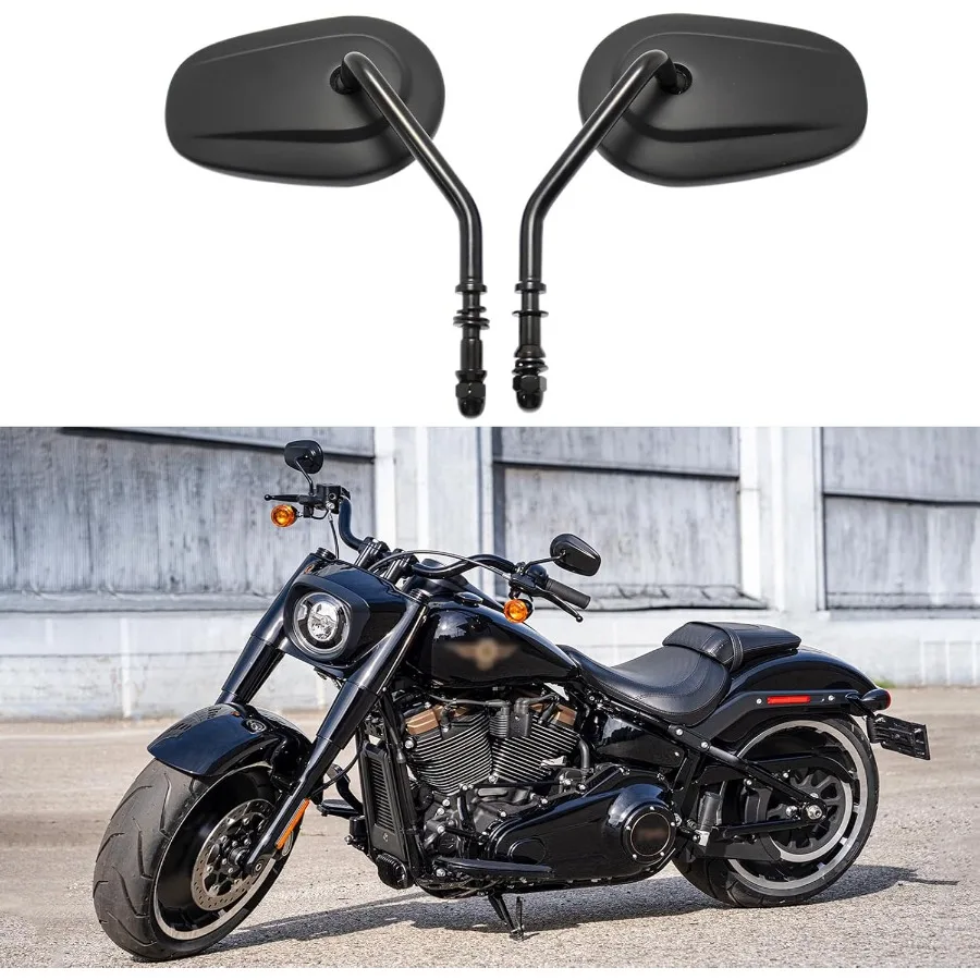 

8MM Motorcycle Handlebar Rear View Mirrors Side Mirror for Touring Low Rider Road King Electra Glide Trike Softail XL883 Street