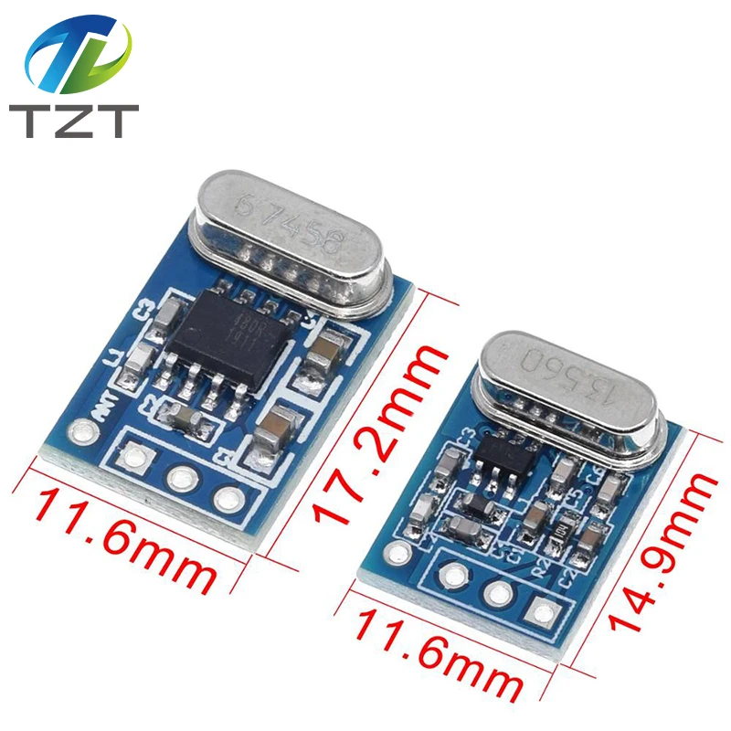 DIYTZT  1Set 2Pcs 433MHZ Wireless Transmitter Receiver Board Module SYN115 SYN480R ASK/OOK Chip PCB for arduino