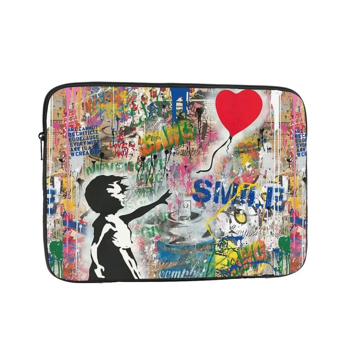 Balloon Girl Street Art Mashup Notebook Laptop Bag Case Pouch 10 12 13 15 17 Inch For Macbook Air Pro Tablet Shockproof Case Bag