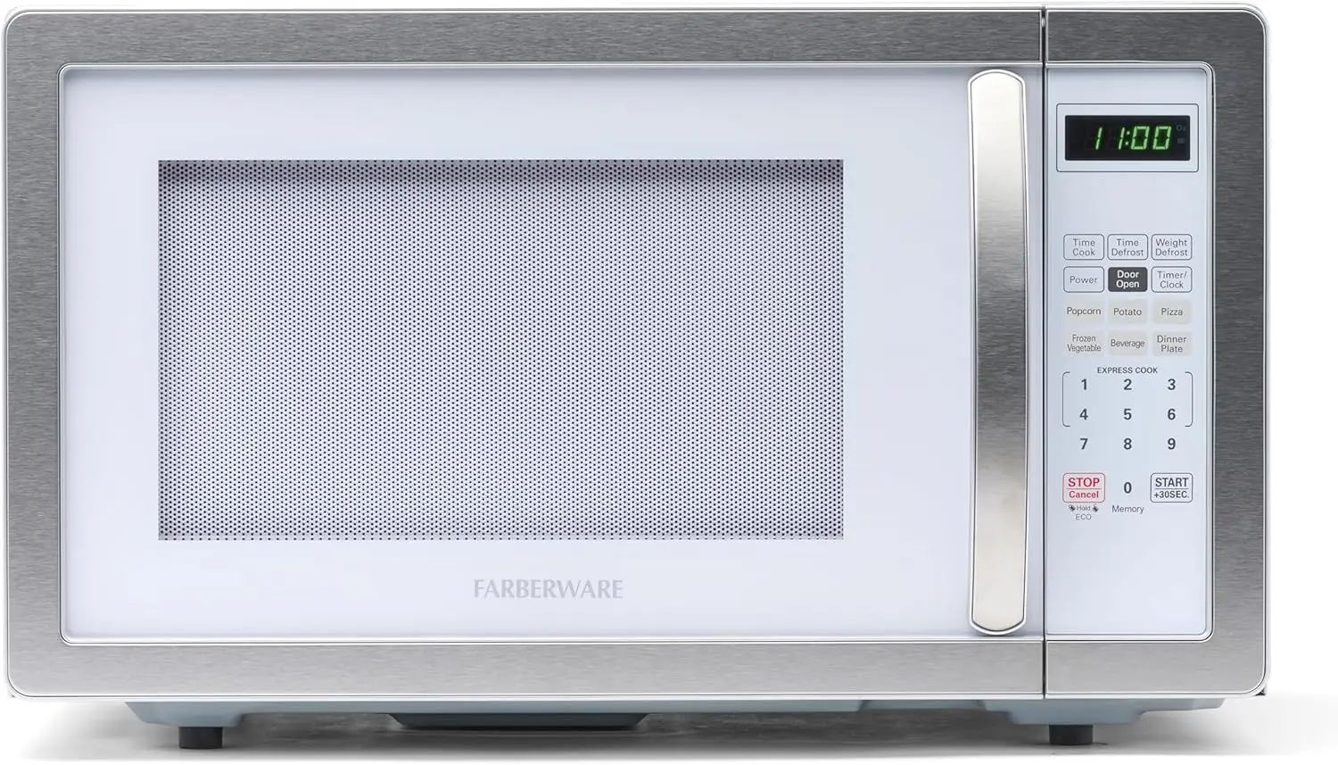 Countertop Microwave 1000 Watts 1.1 cu ft - Microwave Oven With LED Lighting and Child Lock - Perfect for Apartments and Dorms