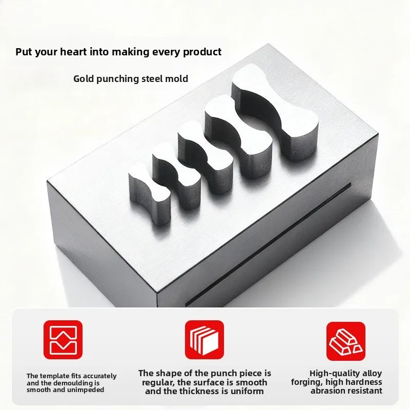 Cuban Chain Clasp Punch Tool Steel Stamping Mold Bone Buckle Die for Bracelet Necklace Jewelry Processing Craft Making
