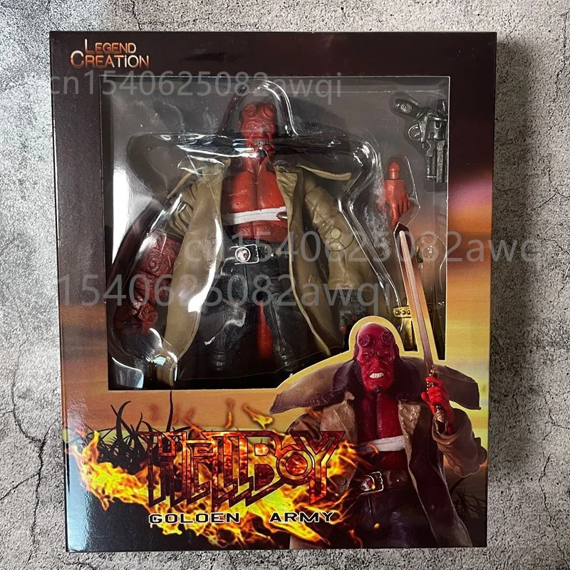 Mezco Hellboy Action Figure Hellboy Golden Army Trenchcoat البديل الشيطان سامريتان BJD شخصيات كلاسيكية تمثال تمثال لعبة هدية