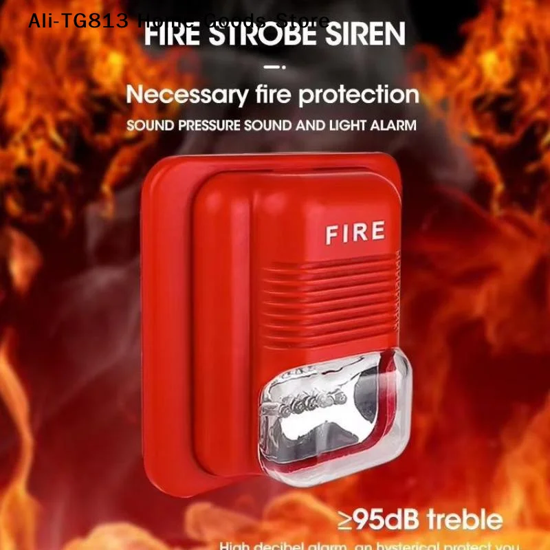

[TG813]1Pcs Sound & Strobe Alert Security System 12V 24V Fire Alarm Warning Strobe Siren Horn For Home Office Hotel Restaurant