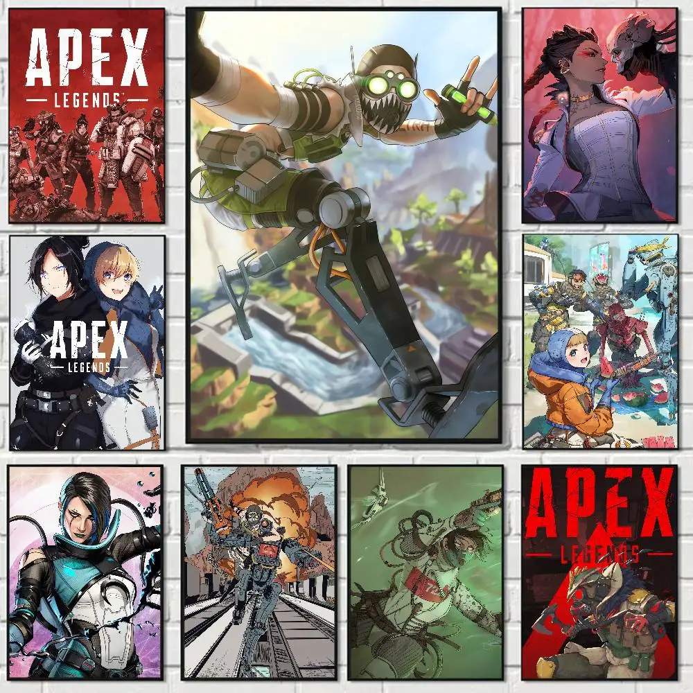 GAME Apex Legends Cartoon Anime Poster Watercolor Art Kids Room Decoration Wall Hanging Painting Kids Gift