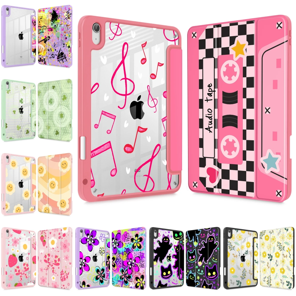 

Hot Pink Radio PU Leather Print Case For iPad Case M4 2025 10.9inch A16 11th iPad 10th case Air11 13 Pro13 11 12.9inch Auto Case
