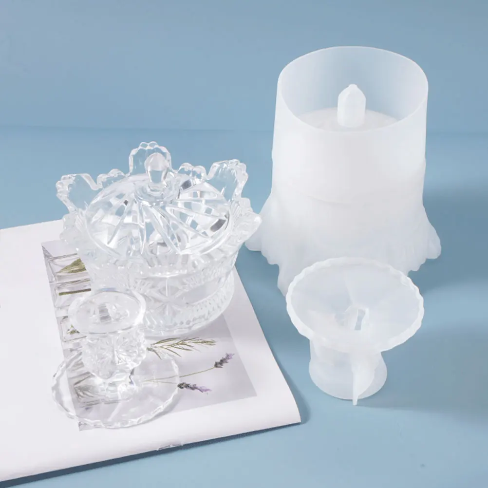 

1 set Crystal Crown Storage Box Silicone Mold for DIY Resin Jewelry Box Casting Handicraft Epoxy Crafts Lightweight Compact