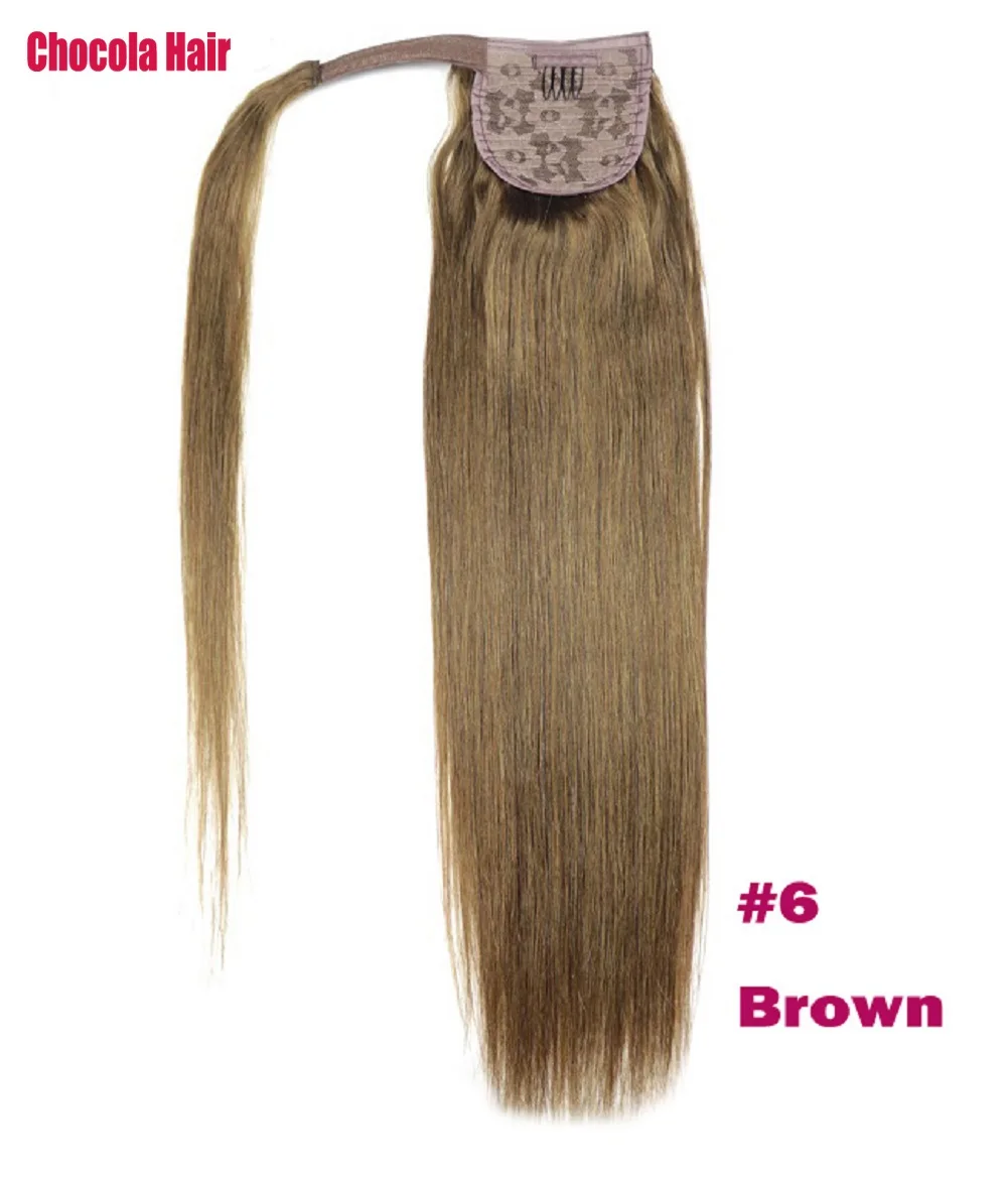 Chocola-Extensions de Cheveux 100% Naturels Brésiliens Remy, 16 à 18 Pouces, 60g, Queue Ronde Magique avec réinitialisation, Prêle, Impressions de Microns