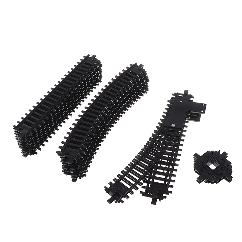 Rail Track Expansion Pack For Railway King Classical Train City Trains Flexible Tracks Straight Curved Rails Building Block Toys