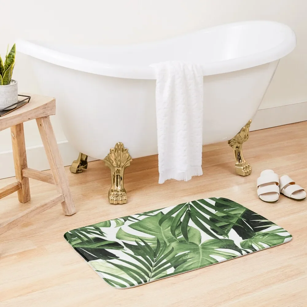 

Tropical Jungle Leaves Pattern #12 #tropical #decor #art Bath Mat House Entrance Bathroom Gadgets Quick-Drying Bathroom Mat