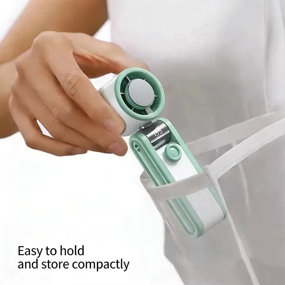 

Foldable Design Portable Handheld Fan Digital Display Portable USB Rechargeable Fan Silent Operation Quiet Folding Cooling Fan