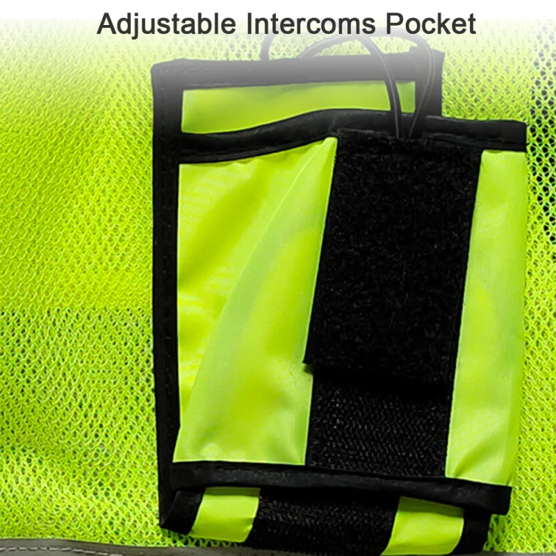 Gilet di sicurezza riflettente con tasche e cerniera gilet da costruzione ad alta visibilità gilet da lavoro traspirante per gilet riflettente da