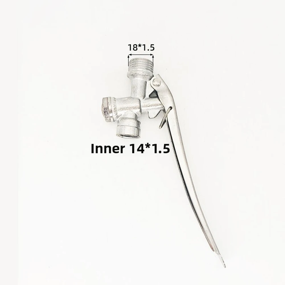 High Pressure Sprayer Handle with Adjustable Flow and Filter for Efficient Watering and Cleaning Silver Finish