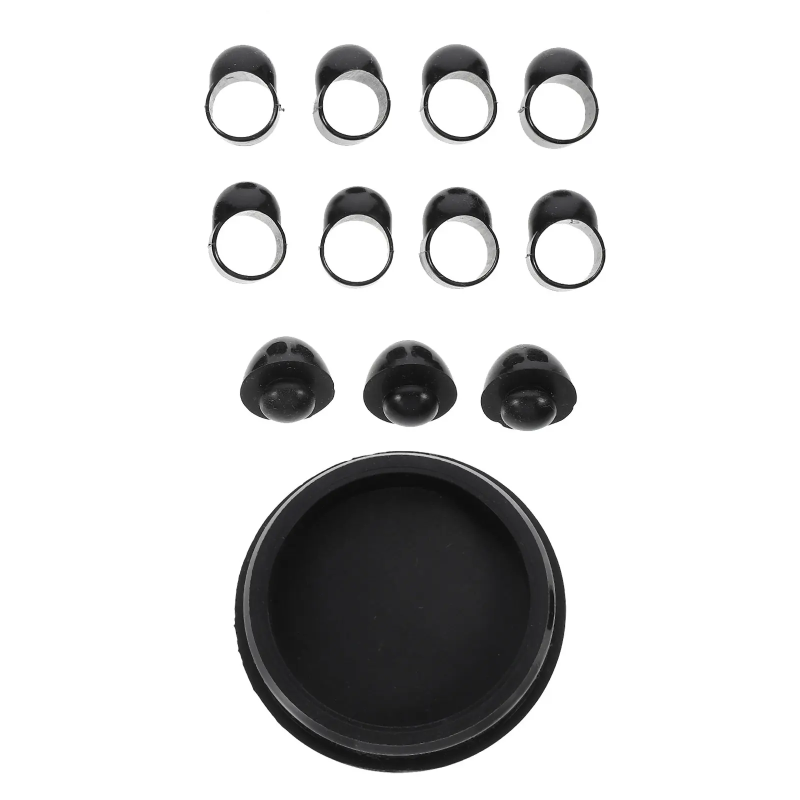 1Set Empty Drum Replacements Set Silica Gel Accessories Finger Covers Foot Pads Radio Back Covers Beginner Friendly Quick Clean
