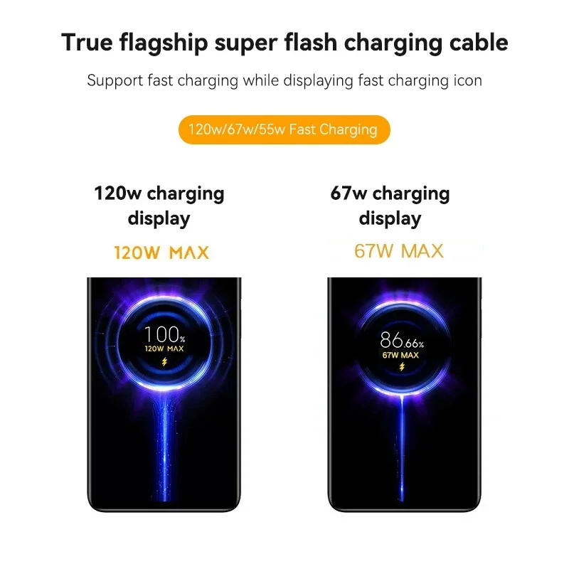 120 W Max Elbow Superschnelles Ladekabel ist für Xiaomi-Handys, Huawei Mobile Games, Ellenbogen-Typ-C-Kabel geeignet