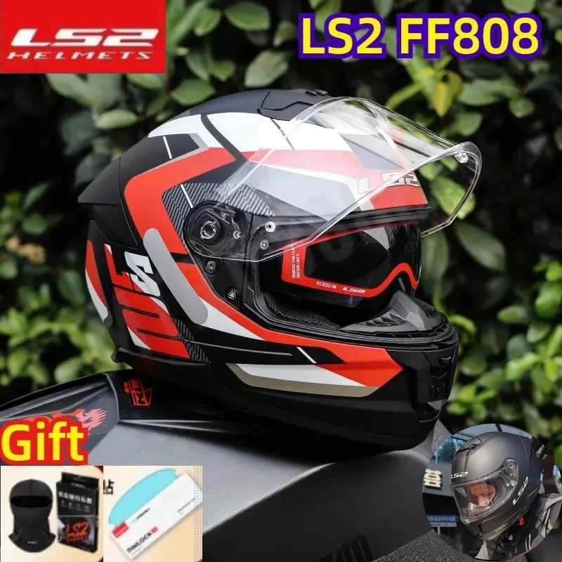 

LS2 FF808 STREAM II Motorcycle Helmet Dual Visor Motocross Motorbike Helmets Casco Moto Capacete Ls2 STORM Full Face Helmets
