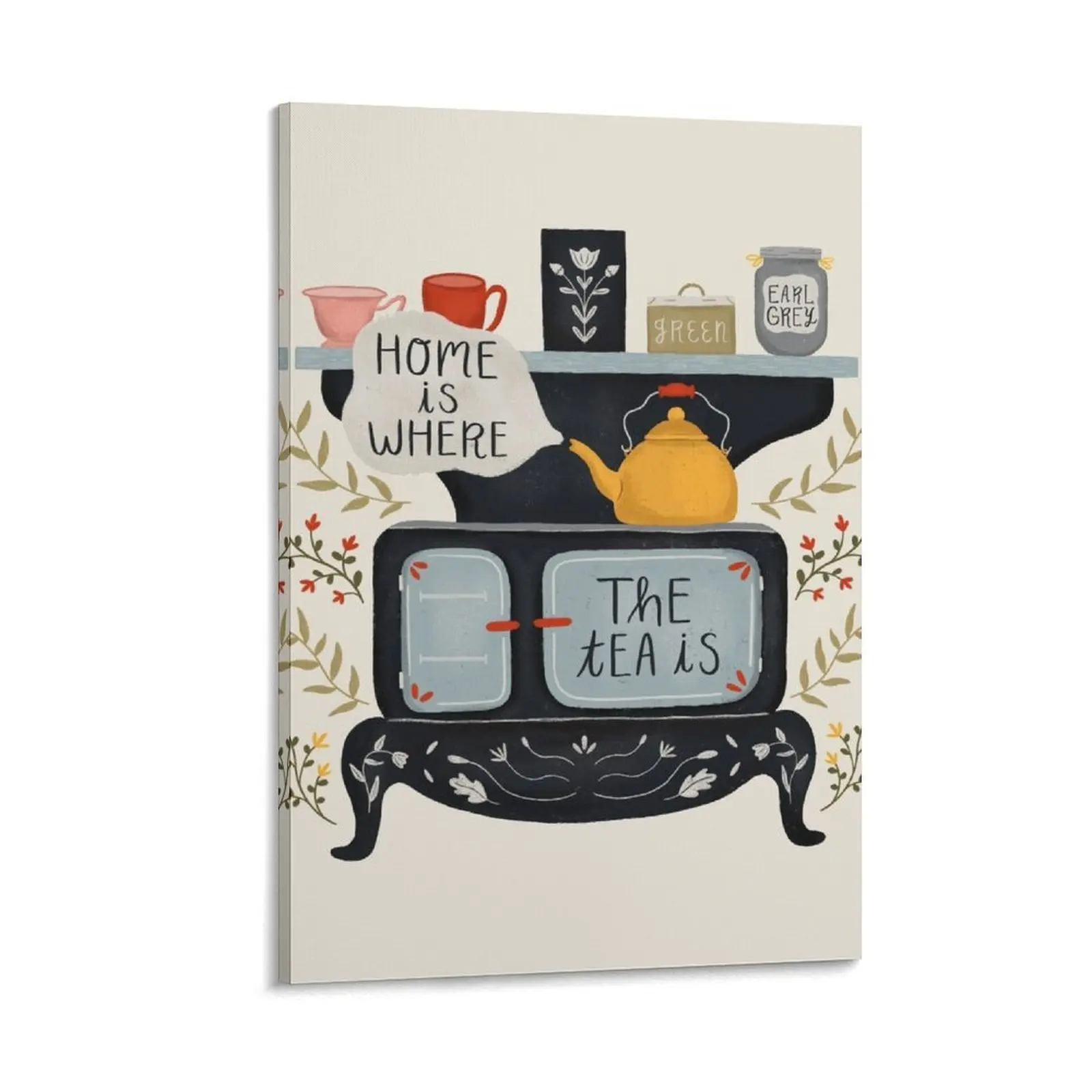 

Home Is Where the Tea Is Canvas Painting home decors accessories Wall posters living room decoration