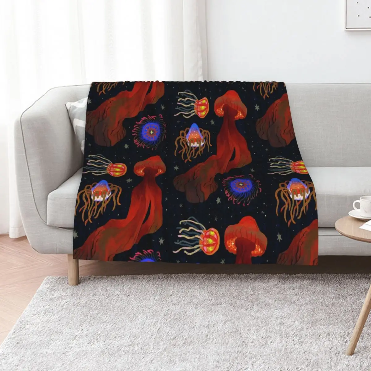 Deep Sea Jellies Throw Blanket Picnic Luxury Thicken for winter Custom Single Blankets For Sofas Blankets
