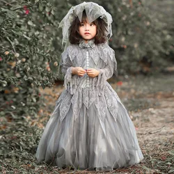 2023 Deluxe Halloween Girl Ghost Bride Costume Purim Grave Zombie Cosplay Fancy Dress
