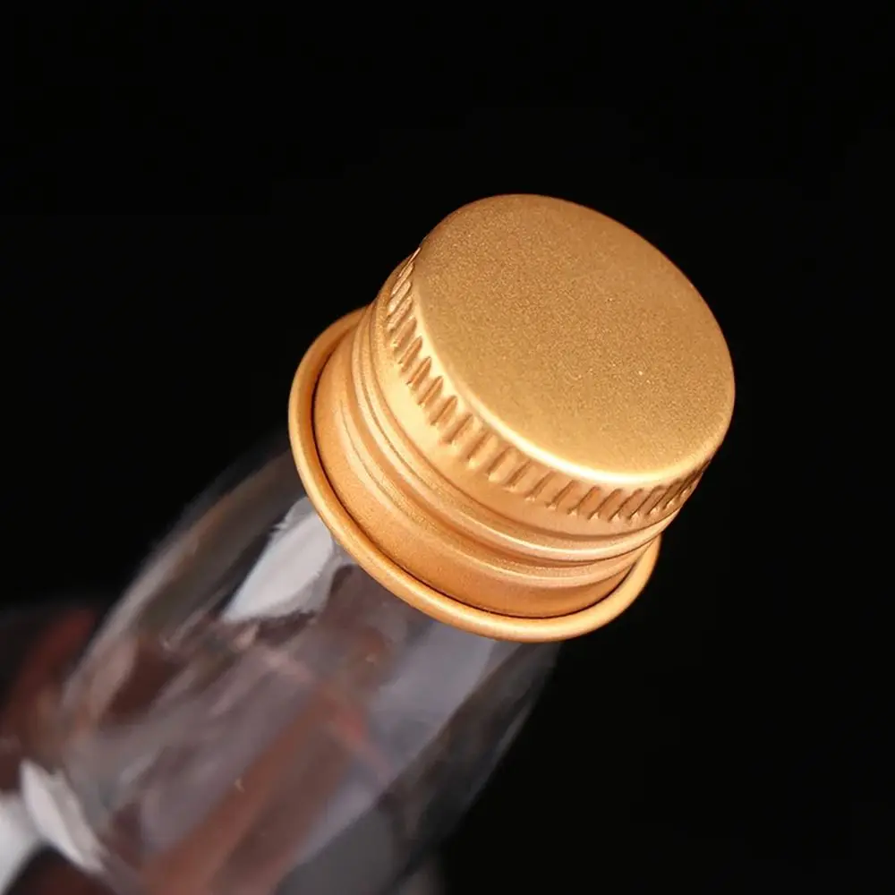 5 pièces bouchons argent/or bouteille d'esprit en plastique bouteille de vin petites Mini bouteilles d'alcool ensemble 60ml fournitures de fête bouteilles de tir d'alcool