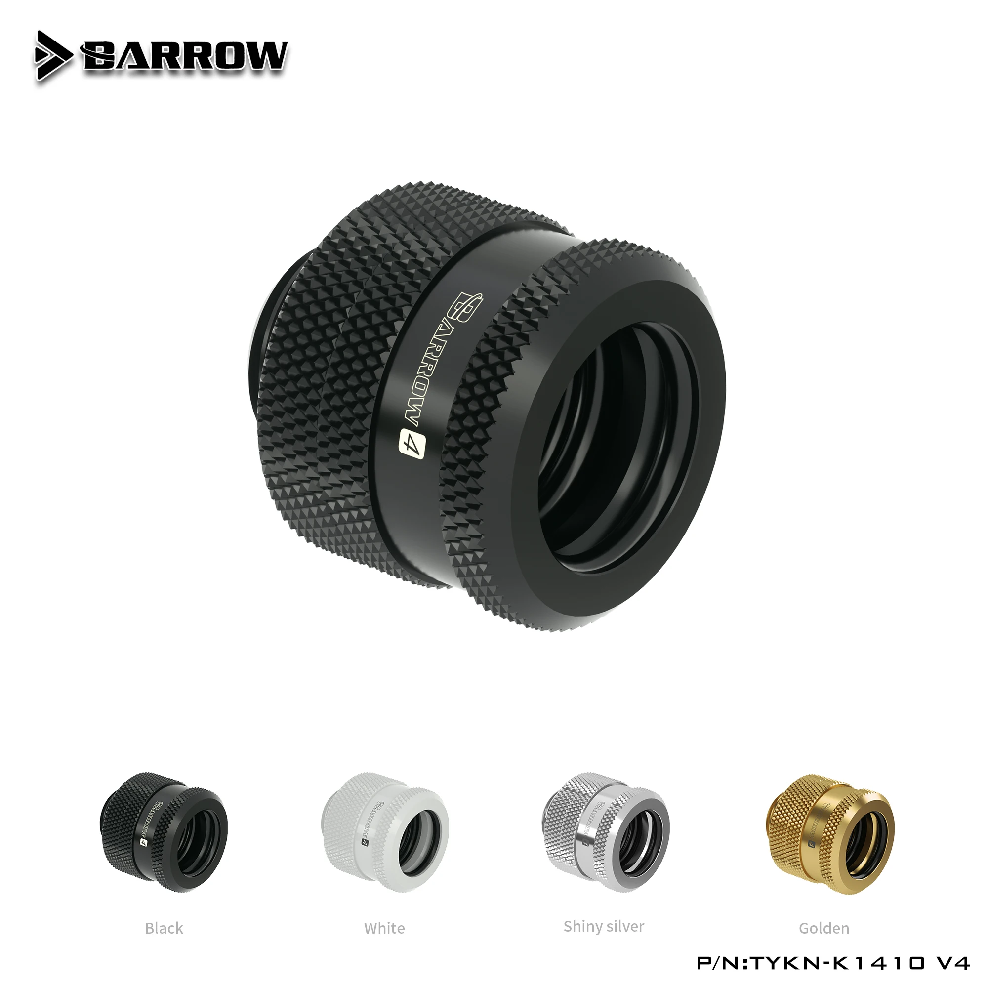 

BARROW G1/4 "10x14 мм, жесткая трубка, ручной компрессионный поворотный фитинг, черный/серебристый/белый/золотой, TIKN-K1410 V4