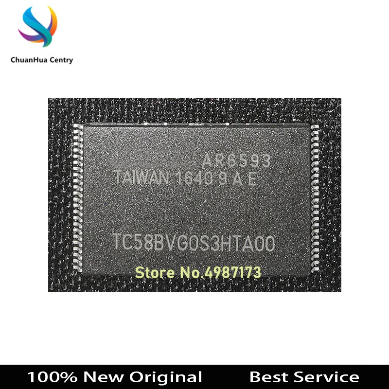2ชิ้น/ล็อต TC58BVG0S3HTA00 TC58BVG0S3HTAOO TC58BVGOS3HTA00 100% TSOP-48ของใหม่และของแท้