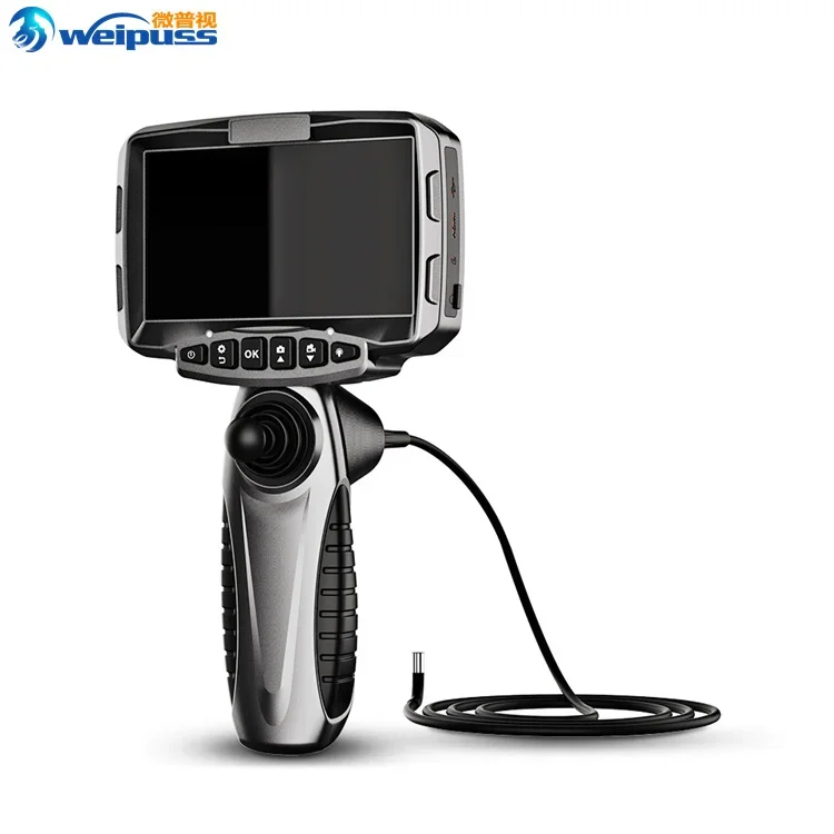 Portable 360 Degree Borescope 6mm Lens Monitor Mechanical Sewer Inspection Camera Articulation Industrial Endoscope