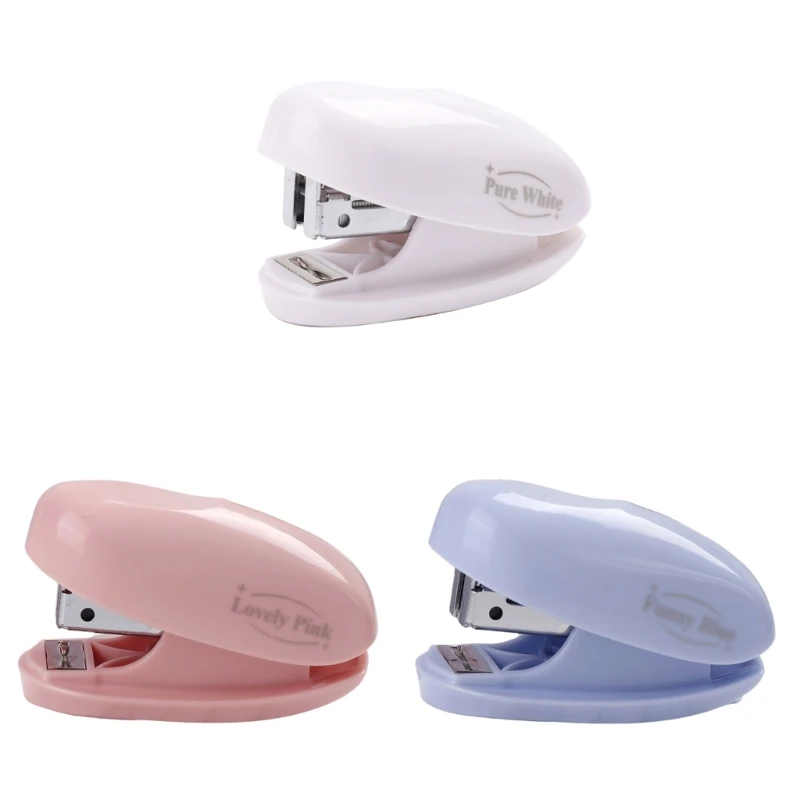 

Small Stapler Colorful Paper Binding Stapler Machine Fashion Stapler Stationery 601E