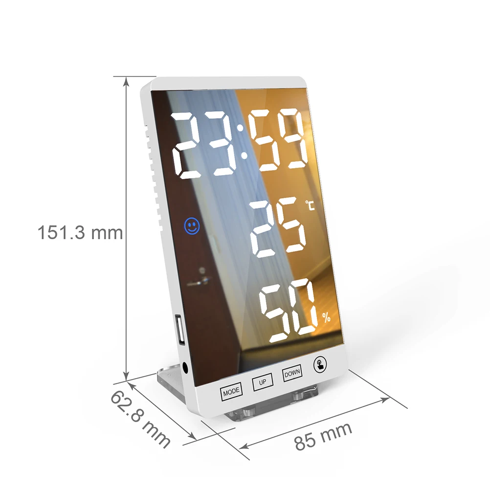 

Electronic Alarm Clock Desk Digital LED with Temperature Display Multifunctional
