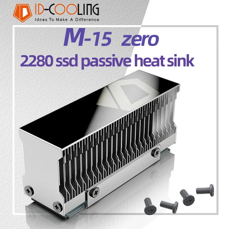 ID-COOLING ZERO M15 A1 M.2 2280 SSD Radiator Passive Cooling Heat Sink PC Computer Solid State Drive Heatsink with Thermal Pad