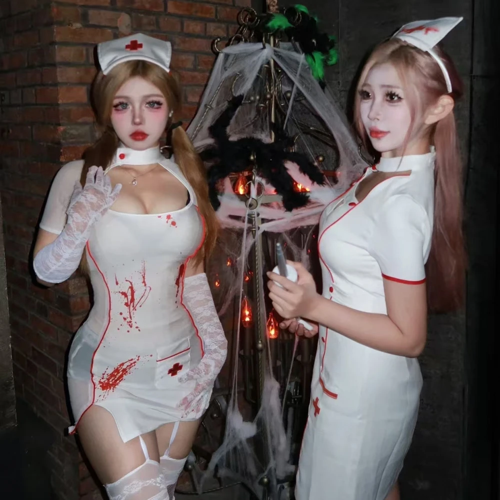 زي ممرضة مثير دكتور وايت تنورة جديدة Sle ملابس حسية مشاعر راقية ألياف البوليستر Faion النسائية