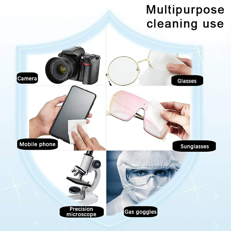 50 Pcs / Lens Paper 10 * 15cm Large Lens Wiping Paper Single Mirror Microscope COD