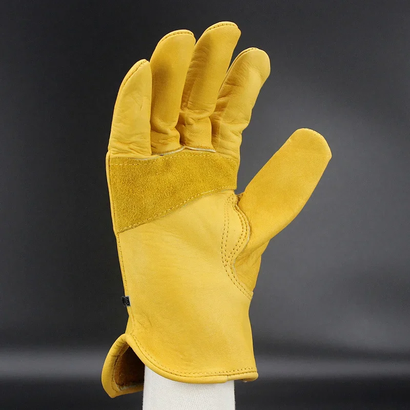 Labor Insurance Supplies Wholesale HY018 First Layer Cowhide Gloves Driver Protection Labor Insurance Gloves Clothing Gloves