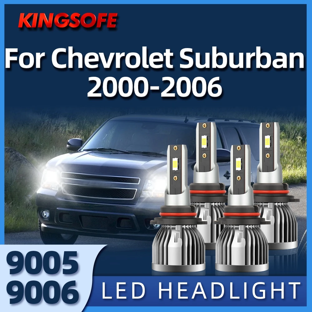 

2/4PCS 26000lm CSP Chip Led Headlight 9005 HB3 9006 HB4 Bulb 110W Lamp For Chevrolet Suburban 2000 2001 2002 2003 2004 2005 2006