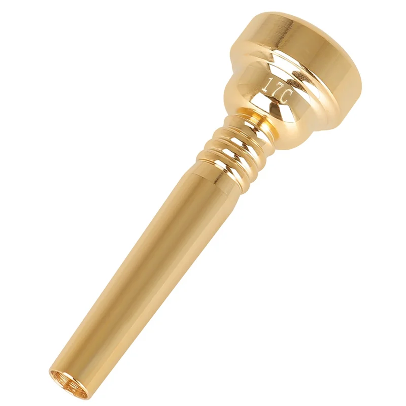 Brass Instrument Trumpet Mouth Brass Gold-Plated 17C Trumpet Mouth for Beginners to Play 17C Trumpet Mouthpiece