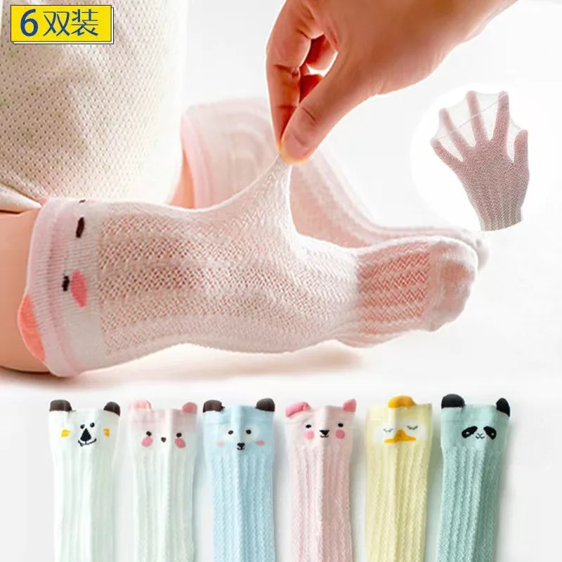 Neugeborene Babys ocken Frühling und Sommer Babys trümpfe Sommer Anti-Moskito-Mesh Overknee-Baumwoll socken Großhandel