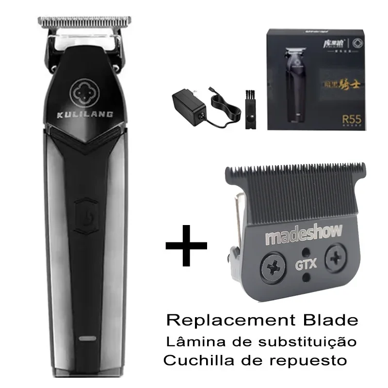 

7000RPM Kulilang R55F Professional Hair Trimmer Machine with Replacement Blade Hair Cutting Machine Hair Clipper for Man